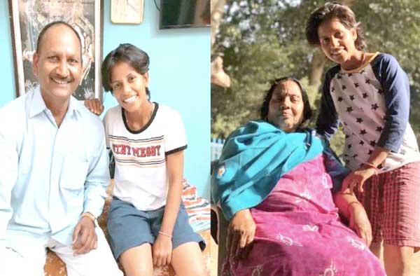 Poonam Yadav with her family members