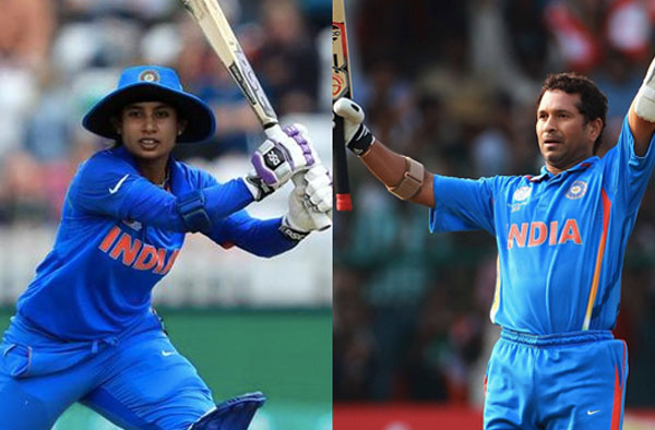 Mithali Raj and Sachin Tendulkar