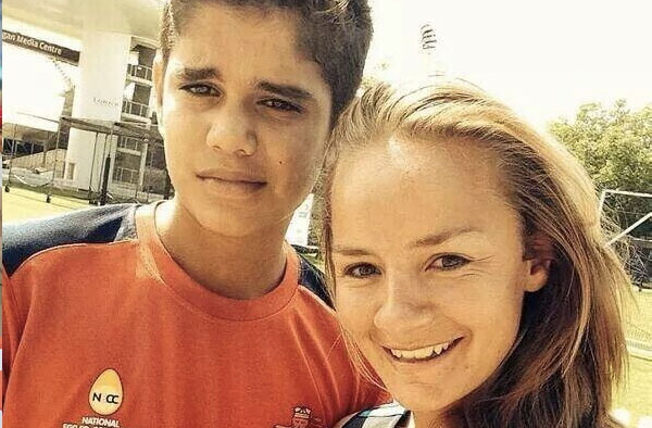 Danielle Wyatt with Arjun Tendulkar
