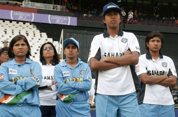 L-R: Hemlatha Kala, Reema Malhotra, Jhulan Goswami, Rumeli Dhar