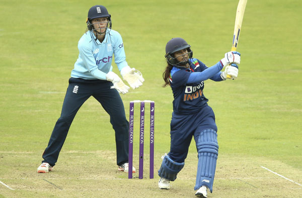 Mithali Raj in action at 1st ODI vs England. PC: Twitter
