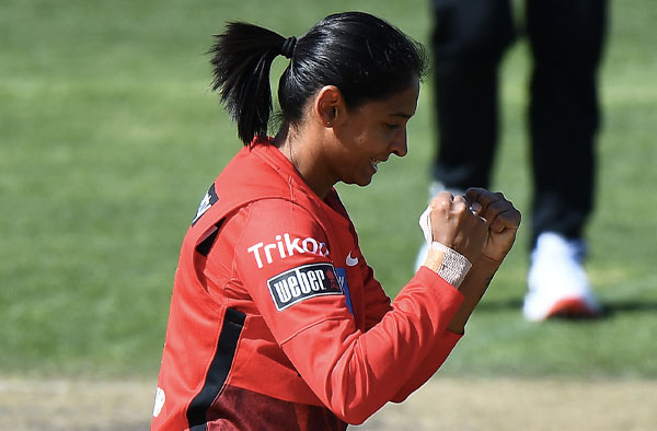 Harmanpreet Kaur scored an unbeaten 73 Runs in WBBL today. PC: WBBL/Twitter