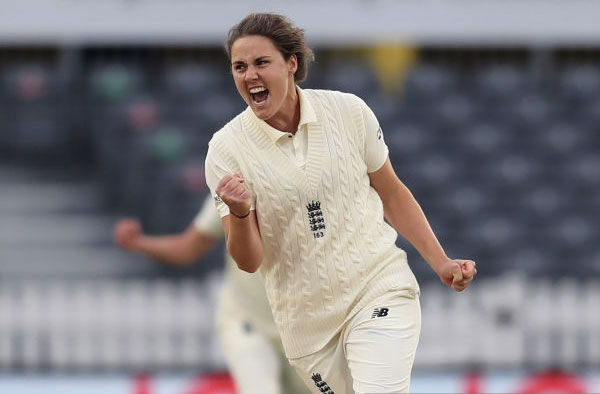 Natalie Sciver in Women's Test. Creator: Ashley Allen | Credit: Getty Images Copyright: 2021 Getty Images