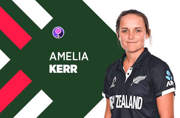 Player Profile of Amelia Kerr in Women's Cricket World Cup 2022. PC: jeetwin18.com