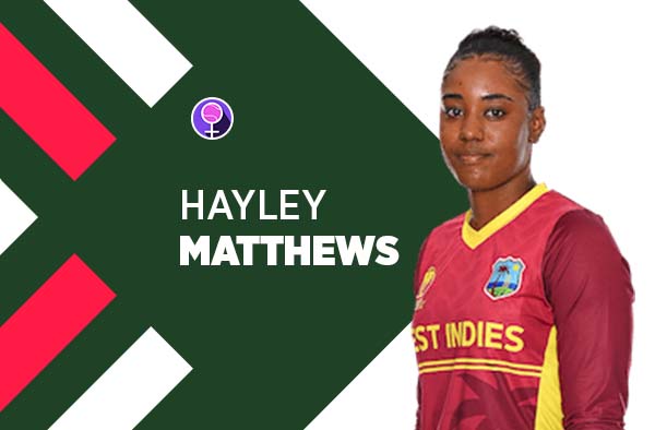 Player Profile of Hayley Matthews in Women's Cricket World Cup 2022. PC: jeetwin18.com