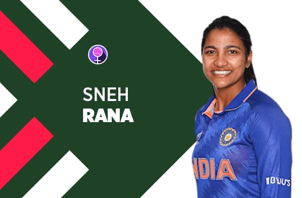 Player Profile of Sneh Rana in Women's Cricket World Cup 2022. PC: jeetwin18.com