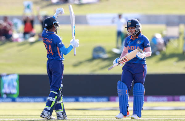 Sneh Rana and Pooja Vastrakar created Record 7th Wicket Partnership. PC: Phil Walter-ICC / Contributor / Getty Images