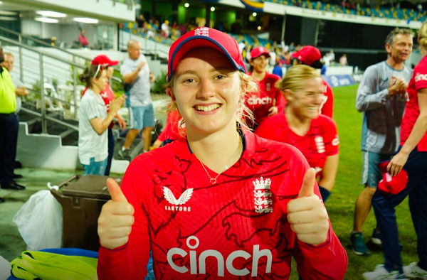Charlie Dean. PC: England Cricket / Twitter