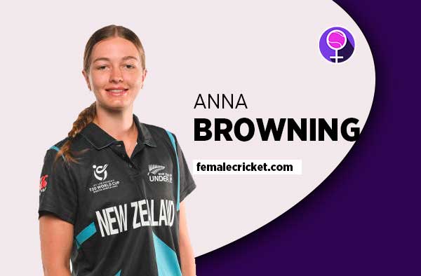 Player Profile of Anna Browning - U19 New Zealand Cricketer on Female Cricket. PC: Getty Images