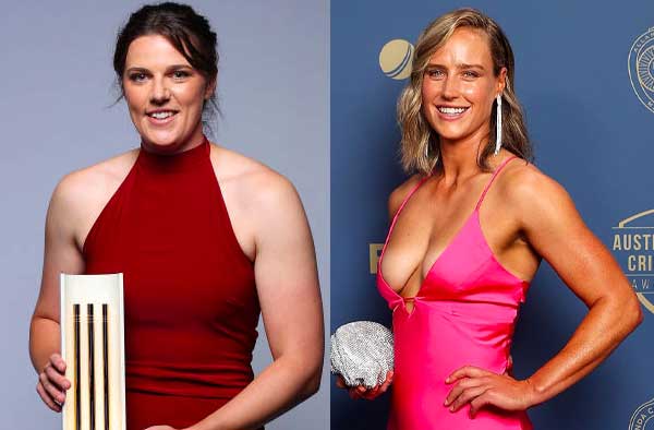 Tahlia McGrath, Ellyse Perry at Australian Cricket Award Night. PC: Getty