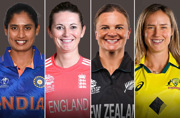 Mithali Raj, Charlotte Edwards, Suzie Bates, Ellyse Perry. PC- Getty