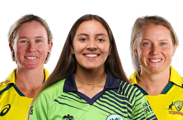 Beth Mooney, Amy Hunter, Alyssa Healy. PC: Getty