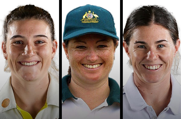 Annabel Sutherland, Karen Rolten, Tammy Beaumont.