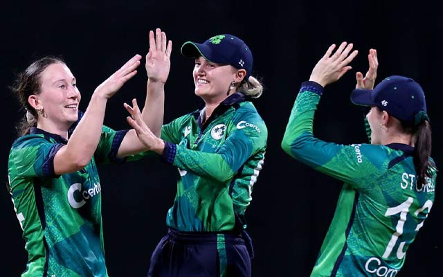 Orla Prendergast’s blockbuster show scripts history as the home side stun Sri Lanka for first time in ODIs. PC: Getty
