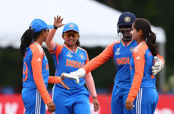 India U19 storms into the World Cup semi-final with a massive 150-run win against Scotland U19