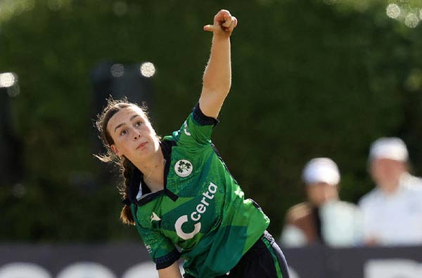 Why has the ICC barred Aimee Maguire from bowling in international cricket?