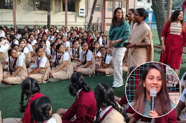 Watch Video: "Think big, dream big," Jemimah Rodrigues encourages young kids during her visit to a school