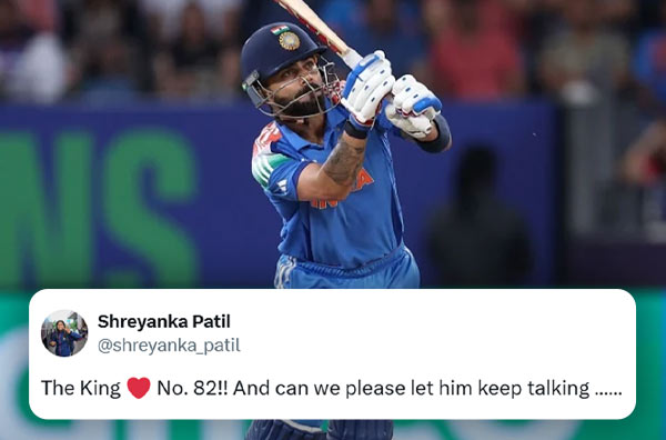 Anjum Chopra, Shreyanka Patil lead cheers as Virat Kohli scores ton in India’s win over Pakistan
