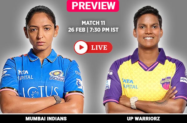 Match 11: Mumbai Indians vs UP Warriorz | Squads | Players to Watch | Fantasy XI | Live Streaming | Pitch | Weather Report