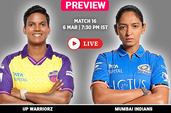 Match 16: UP Warriorz vs Mumbai Indians | Squads | Players to Watch Out | Fantasy XI | Live Streaming | Pitch | Weather