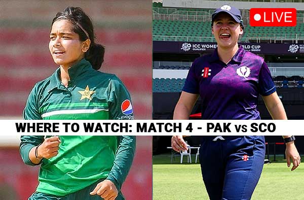 Where to watch - Pakistan vs Scotland, ICC Women's World Cup Qualifier? Live Streaming Details