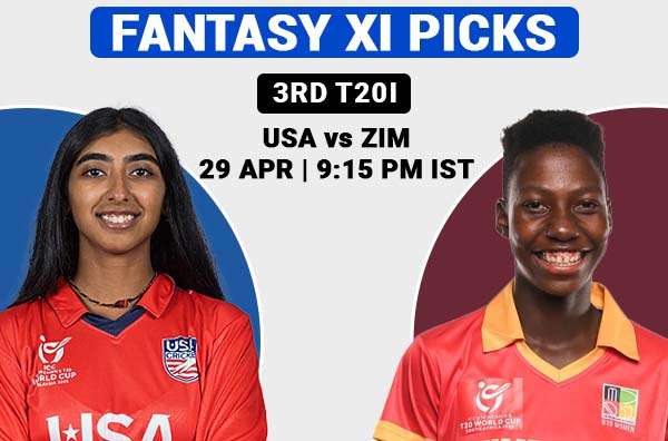 3rd T20I: Fantasy XI Prediction for United States of America Women vs Zimbabwe Women